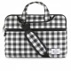 e-Vitta Chequered maletines para portátil 35,6 cm (14") Funda Negro, Blanco