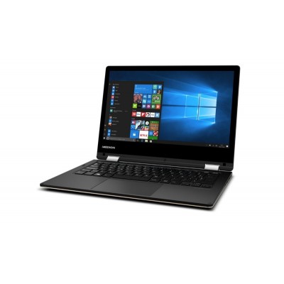 Portátil MEDION AKOYA MD60688 1.44GHz x5-Z8350 11.6" 1366 x 768Pixeles Pantalla táctil Negro, Oro Híbrido