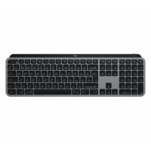 Logitech MX Keys teclado RF Wireless + Bluetooth QWERTY Español Aluminio, Negro