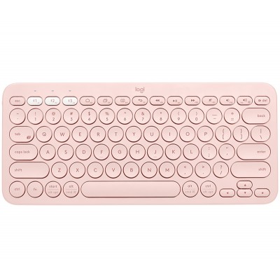 Logitech K380 teclado Bluetooth QZERTY Español Rosa