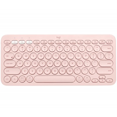 Logitech K380 teclado Bluetooth QZERTY Español Rosa