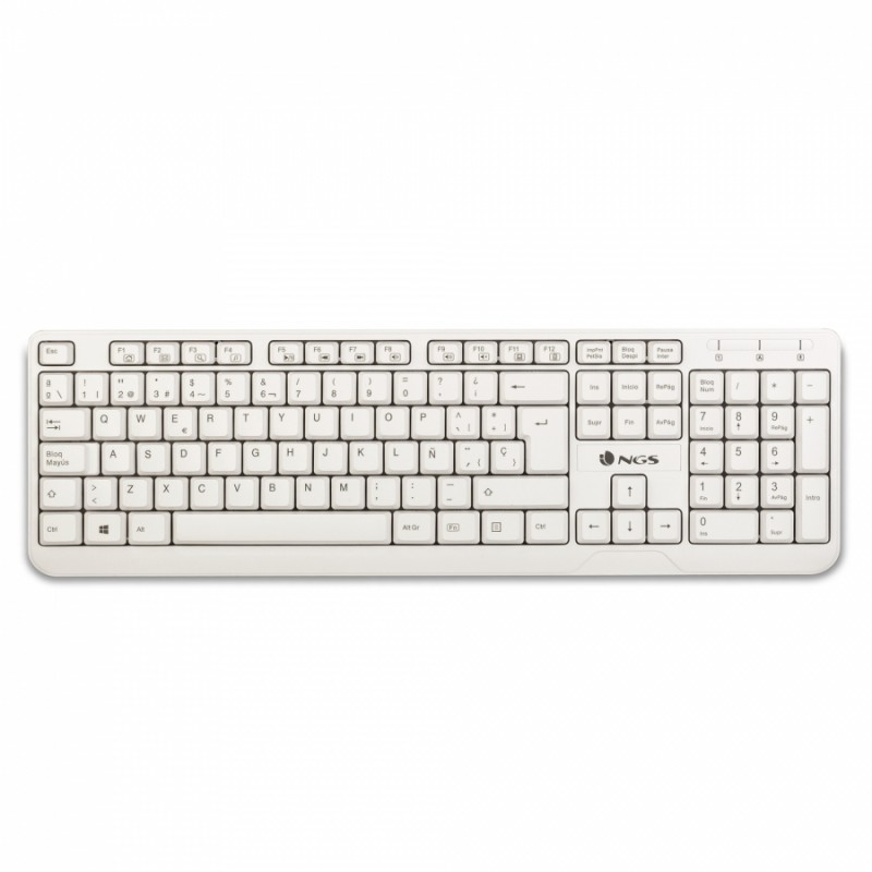Emociónate Apelar a ser atractivo yo NGS Spike teclado USB QWERTY Blanco -