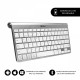 SUBBLIM Teclado Wireless Bluetooth Pure Compact Silver