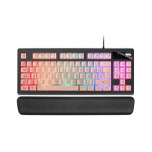 Mars Gaming MKAXPES teclado USB Español Negro, Rosa