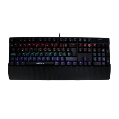 KeepOut F115 teclado USB QWERTY Inglés, Español Negro