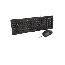 V7 Combo de teclado y ratón antimicrobiano lavable, USB, óptico, IP68, impermeable