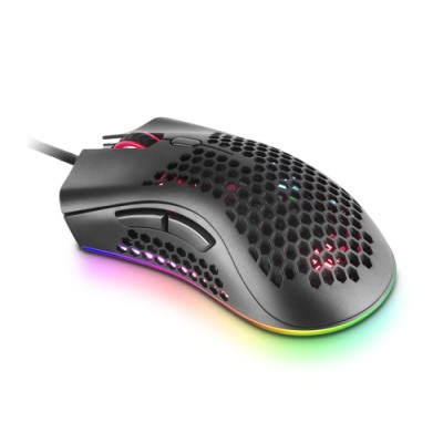 Mars Gaming MMEX, Ratón Gaming RGB Ultraligero Negro