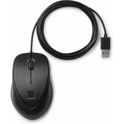 HP USB Fingerprint Mouse ratón Ambidextro USB tipo A