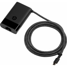 HP 65W USB-C Slim Travel adaptador e inversor de corriente Interior Negro
