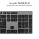 SUBBLIM Teclado Wireless Bluetooth Aluminio Advance Extended Grey