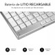 SUBBLIM Teclado Wireless Bluetooth Aluminio Advance Extended Silver