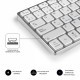 SUBBLIM Teclado Wireless Bluetooth Aluminio Advance Extended Silver