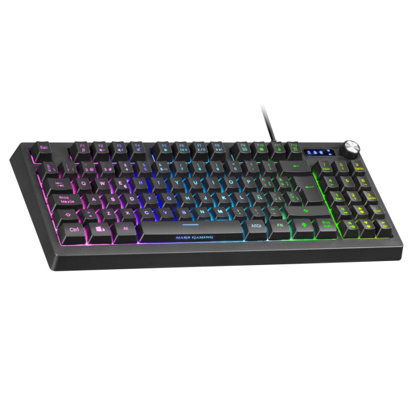 Mars Gaming - MKAXWES Teclado Compacto TKL H-Mech Iluminación RGB