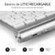 SUBBLIM Teclado Wireless Bluetooth Pure Compact Silver