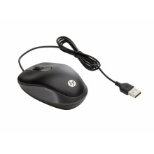 HP USB Travel Mouse ratón Óptico 1000 DPI Ambidextro Negro