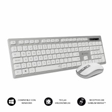 Teclado Ergonómico y ratón inalámbricos Plano Silencioso SUBBLIM