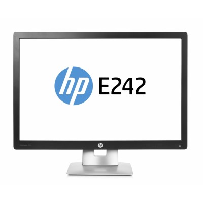 HP EliteDisplay E242 24" Full HD IPS Mate Negro, Plata pantalla para PC