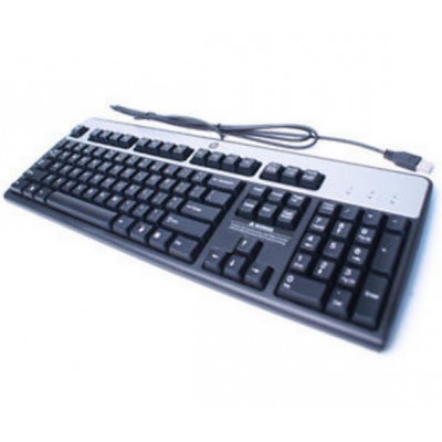 HP 434821-072 USB Negro, Plata teclado