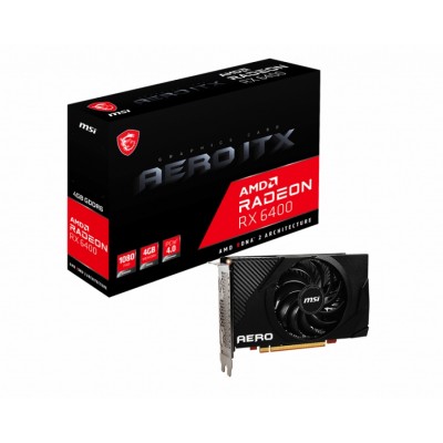 Tarjeta Gráfica MSI Radeon RX 6400 AERO ITX 4G AMD 4 GB GDDR6