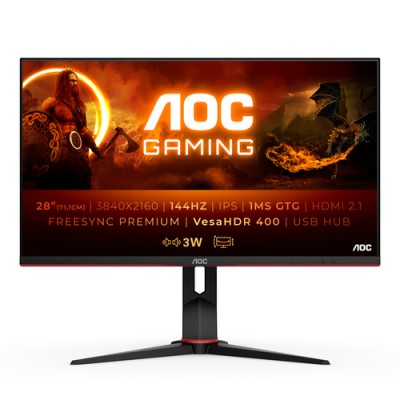 AOC G2 U28G2XU2/BK LED display 71,1 cm (28") 3840 x 2160 Pixeles 4K Ultra HD Negro, Rojo