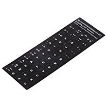 Pegatinas para teclado QWERTY color negro