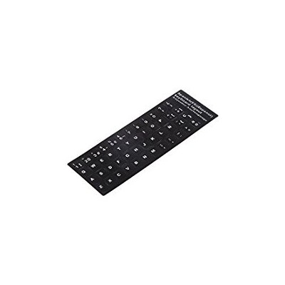Pegatinas para teclado QWERTY color negro