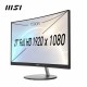 MSI Pro MP271CA pantalla para PC 68,6 cm (27") 1920 x 1080 Pixeles Full HD LED Negro