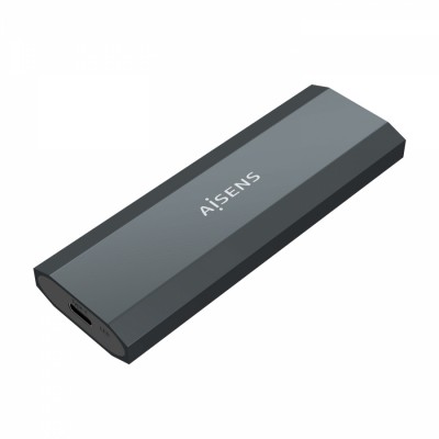 AISENS Caja Externa M.2 (NGFF) ASM2-018GR SATA/NVMe a Usb3.1 Gen2, Gris