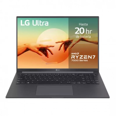 LG 16U70R-G.AA76B ordenador portatil AMD Ryzen™ 7 7730U Portátil 40,6 cm (16") WUXGA 16 GB LPDDR4x-SDRAM 512 GB SSD Wi-Fi 6 (802