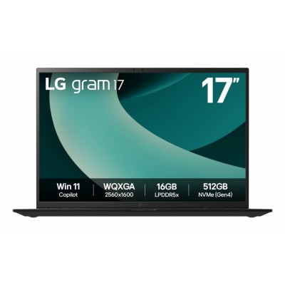 Portátil LG Gram 17Z90T Intel Core Ultra 7 255H Portátil 43,2 cm (17") WQXGA 32 GB LPDDR5x-SDRAM 1 TB SSD Wi-Fi 7 (802.11be) Win