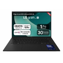 Portátil LG Gram 14Z90T Intel Core Ultra 7 255H Portátil 35,6 cm (14") WUXGA 32 GB LPDDR5x-SDRAM 1 TB SSD Wi-Fi 6E (802.11ax) 