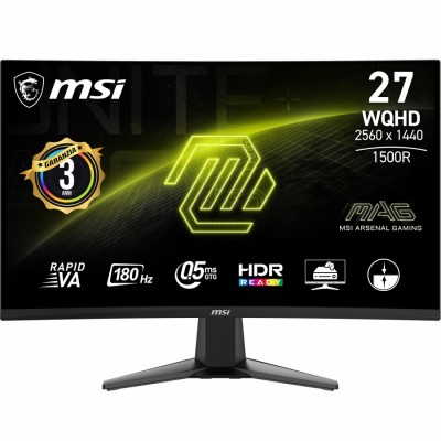 Monitor MSI MAG 27CQ6F 68,6 cm (27") 2560 x 1440 Pixeles Quad HD LCD Negro