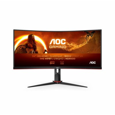 Monitor AOC G2 CU34G2XP 86,4 cm (34") 3440 x 1440 Pixeles UltraWide Quad HD LED Negro