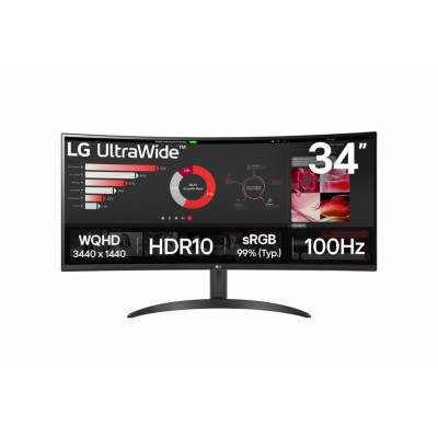 Monitor LG 34WR50QK-B 86,4 cm (34") 3440 x 1440 Pixeles Wide Quad HD Negro