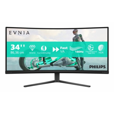 Monitor Philips Evnia 34M2C3500L/00 86,4 cm (34") 3440 x 1440 Pixeles Wide Quad HD LCD Negro