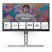 Monitor AOC Q27U3CV 68,6 cm (27") 2560 x 1440 Pixeles 4K Ultra HD LCD Negro