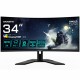 Monitor GIGABYTE G34WQCP Monitor Gaming Curvo UWQHD de 34" - 3440 x 1440, 1500R, 180Hz, 1ms, 350 cd/m², AMD FreeSync Premium