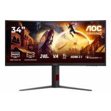 Monitor AOC G4 CU34G4Z 86,4 cm (34") 3440 x 1440 Pixeles Wide Quad HD LED Negro, Rojo