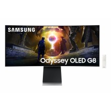 Monitor Samsung G85SD 86,4 cm (34") 3440 x 1440 Pixeles UltraWide Quad HD OLED Plata