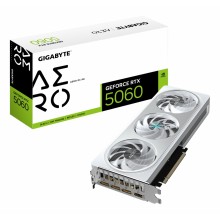 GIGABYTE GeForce RTX 5060 AERO OC 8G Tarjeta Gráfica - 8GB GDDR7, 128bit, PCI-E 5.0, 2595 MHz Frecuencia del núcleo, 3 x Displ
