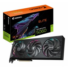 GIGABYTE AORUS GeForce RTX 5060 ELITE 8G Tarjeta Gráfica - 8GB GDDR7, 128bit, PCI-E 5.0, 2722 MHz Frecuencia del núcleo, 3 x D