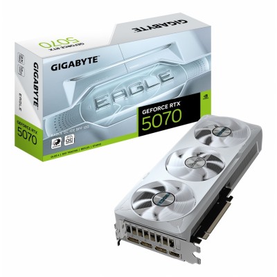 GIGABYTE GeForce RTX 5070 EAGLE OC ICE SFF 12G Tarjeta Gráfica - 12GB GDDR7, 192 bits, PCI-E 5.0, 2587 MHz Core Clock, 3 x D