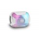 Mars Gaming MSBAXW, Altavoz Bluetooth RGB, Compacto,10W, USB/MicroSD/Radio, Blanco