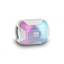 Mars Gaming MSBAXW, Altavoz Bluetooth RGB, Compacto,10W, USB/MicroSD/Radio, Blanco