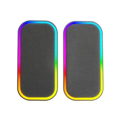 Mars Gaming MS-OM, Altavoces Gaming 20W, Iluminación Dinámica RGB, Altavoces Bluetooth 5.3 + AUX-IN, Caja de Control de Vol