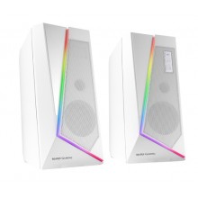 Mars Gaming ALTAVOCES 2.0 BLUETOOTH 5.0 MS7 WHITE 20W RMS ILUMINACION RGB DINAMICO PROCESADOR DSP