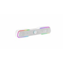 Mars Gaming MSBXW Blanco, Barra de Sonido RGB, Bluethooth 5.0+Jack 3.5, Sonido DSP 10W