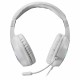 Mars Gaming MH122 Blanco, Cascos Gaming FRGB Over Ear con Micrófono, Sonido HiFi, Cancelación de Sonido, Ultraligeros, PS4 