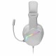 Mars Gaming MH122 Blanco, Cascos Gaming FRGB Over Ear con Micrófono, Sonido HiFi, Cancelación de Sonido, Ultraligeros, PS4 