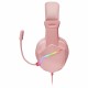 Mars Gaming MH122 Rosa, Cascos Gaming FRGB Over Ear con Micrófono, Sonido HiFi, Cancelación de Sonido, Ultraligeros, PS4 PS